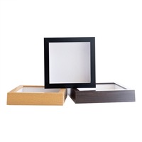 Cadre photo 5x7 en bois noir de 3cm de profondeur Boîte d'ombre de 2 pouces avec tailles de verre 8x10 16x20 A3 A4 5x7 Cadres de boîte d'ombre en bois