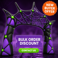 Arche gonflable personnalisée en forme de toile d'araignée, décoration d'événement d'Halloween, tunnel d'entrée lumineux à LED, accessoire de décoration d'événement commercial en extérieur