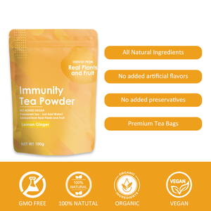 OEM Etiqueta Privada Suplemento de salud a base de hierbas Té de inmunidad Té de hierbas <span class=keywords><strong>para</strong></span> mejorar el bienestar Limón y <span class=keywords><strong>jengibre</strong></span> <span class=keywords><strong>Polvo</strong></span> de jugo de limón <span class=keywords><strong>en</strong></span> <span class=keywords><strong>polvo</strong></span> - Product Image 6