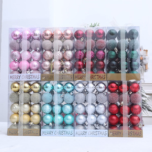 Boules de Noël en plastique électroplaqué 4/6/8CM, multicolores, brillantes, décorations suspendues, écologiques, de haute qualité, pour la maison - Product Image 2