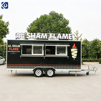 Camion de restauration mobile commercial personnalisé de 16 pieds, cuisine mobile, remorque de concession alimentaire, boutique de pizzas, sandwichs, café, hot-dogs et boissons