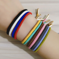 Bracelet porte-bonheur rouge bijoux pour femmes Bracelet en corde demi-fini fait à la main Bracelet en corde noir réglable