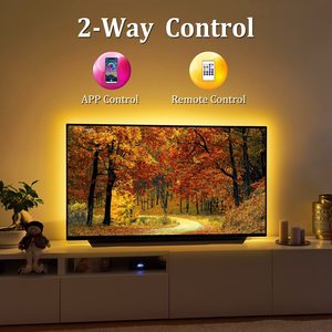 14.8ft 4.5m Blue Tooth Ambient Music Sync 20 Keys <b>Remote</b> <b>Control</b> Smart LED Strips Light Backlight <b>for</b> 65-75 Inch <b>TV</b> - Product Image 6