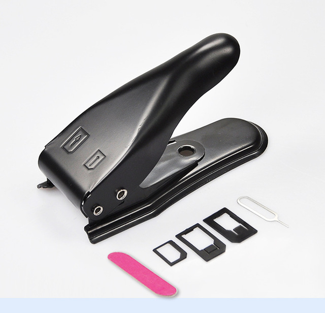 TeliJia Dual-purpose Mobile Phone SIM Card Cutter Micro & Nano Card Cutter Alloy Steel Black 186g