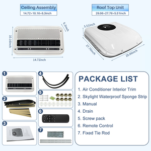 DC 12볼트 루프 오버헤드 올인원 에어컨 주차 트럭 침대용 <span class=keywords><strong>12V</strong></span> 24V 트럭 전기 에어컨 - Product Image 6
