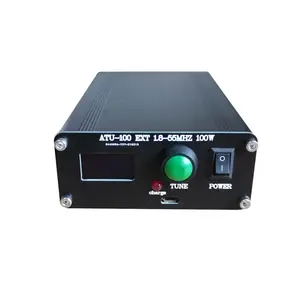 Packbox ham sintonizador automático antena, ATU-100 1.8-50mhz ATU-100mini automático 7x7 + mini 0.96 oled + caixa de metal + bateria de 1350ma terminada