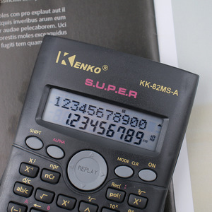 Calculatrice pour étudiants Kenko KK-82MS-A, 12 chiffres, alimentée par piles, usage général, modèle noir - Product Image 3