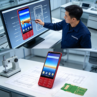 Ponsel Lipat Android HD 4G LTE yang Dapat Disesuaikan ODM dengan Dukungan Bahasa Jerman, Dual SIM, Pengisian Cepat & NFC