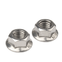 M2.5 M3 M4 M5 M6 M8 M10 X 1.25 5/8" UNC UNF Schwarze Flansch-Sicherungsmutter aus Edelstahl mit Gezahntem Sechskant und Flanschkopf