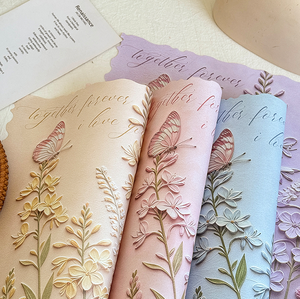 Papier d'emballage floral de <span class=keywords><strong>luxe</strong></span>, style peinture à l'huile, pour bouquets - Product Image 6