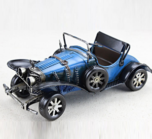 Modellino <span class=keywords><strong>Auto</strong></span> in Latta Vintage Fatto a Mano, Accessori Decorativi per <span class=keywords><strong>Auto</strong></span> Classiche, Oggetti di Scena per Fotografia - Product Image 5
