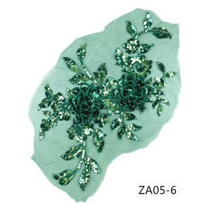 Nhà Máy Trực Tiếp Đầy Màu Sắc 3D Thêu Ren Appliques Sequins Hoa Lưới Vá Evening Gown Wedding Dress Quần Áo Trang Trí - Product Image 5