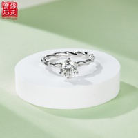 Bague pour femme en argent sterling S925 plaqué rhodium avec moissanite 1 carat couleur D, motif vigne à tige droite