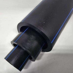 Tuyau en PEHD noir de 50 mm, 63 mm, 110 mm avec bande bleue pour la distribution d'eau municipale, fabriqué en usine - Product Image 2
