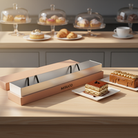 Boîte d'emballage écologique pour tiramisu avec logo personnalisé, design rigide de protection pour anniversaire et mariage