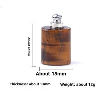 Pendentif rectangulaire pour flacon de parfum et d'huile essentielle, breloque de collier DIY avec finition polie et émaillée