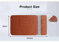 Sac pour ordinateur portable avec logo personnalisé, chargeur sans fil 4-en-1 pour téléphone et écouteurs, support de charge rapide 15W, tapis de souris, étui en cuir PU, OEM