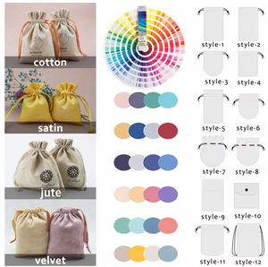 Pochette zippée en velours avec logo personnalisé pour collier et sachet, petite pochette d'emballage pour bijoux en flanelle, sac cadeau en daim - Product Image 5