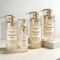 Flacon de shampooing et d'après-shampooing en or de luxe 350 ml, 400 ml, 500 ml, flacon d'huile essentielle pour cheveux 100 ml, ensemble de produits de soin des cheveux, emballage