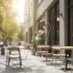 Collana con lettera N in acciaio inossidabile, catena da 6 pollici per donna, gioielli alla moda - Product Image 3