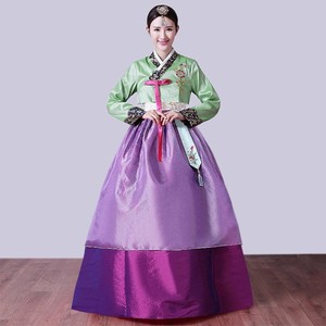 Ecowalson Jupe de mariage <span class=keywords><strong>coréenne</strong></span> <span class=keywords><strong>traditionnelle</strong></span> Hanbok brodée en acrylique, Vêtement de danse <span class=keywords><strong>coréenne</strong></span> pour spectacle, Echo Fashion - Product Image 4