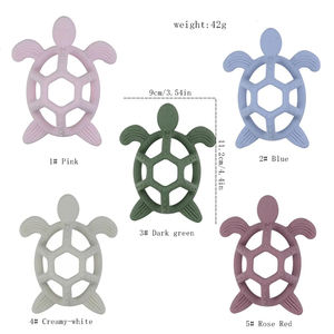 <span class=keywords><strong>Mordedor</strong></span> de silicona de <span class=keywords><strong>tortuga</strong></span> divertida sin BPA al por mayor, <span class=keywords><strong>mordedor</strong></span> de bebé con anillo, juguete de dentición calmante, <span class=keywords><strong>mordedor</strong></span> de bebé de silicona de textura suave - Product Image 2