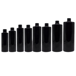 Luxury 150ml 250ml 300ml 400ml 500ml Black Round Empty Conditioner Shower Gel Plastic Packaging Pet Shampoo <b>Spray</b> Pump Bottle - Product Image 1