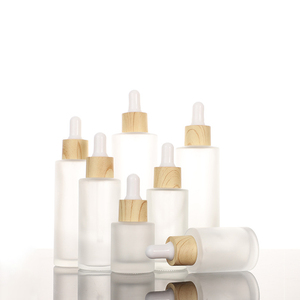 Rỗng Luxury 1 Oz 2 Oz Vai <span class=keywords><strong>Applicator</strong></span> Tóc Dầu Huyết Thanh Dropper Chai Thủy Tinh Mỹ Phẩm Container Với Tre <span class=keywords><strong>Cap</strong></span> - Product Image 3