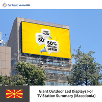 Canbest Fo P10 10Mm 15360X9600Mm 250.39Ftx31.49Ft Écran d'affichage LED géant extérieur pour station de télévision en Macédoine