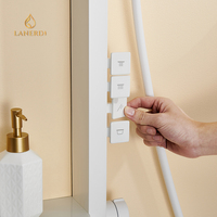 Système de douche thermostatique de luxe Lanerdi avec jet de pluie doux, jets de massage, cartouche céramique et barre coulissante