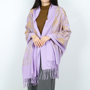 Oriente Medio patrón étnico <span class=keywords><strong>Persia</strong></span> Pashmina a prueba de viento flor borlas poliéster Cachemira bordado bufandas y chales para dama - Product Image 6