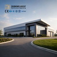 Estructura de Almacén Moderna Prefabricada en China, Estructura de Acero Galvanizado Ligera, Nave Industrial, Garaje, Garantía de Más de 5 Años, Resistente al Viento