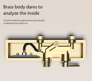 Badezimmer Regen-und Dusch mischer Dusche und Bad Set Zeitgenössische freiliegende Dusche Wasserhahn - Product Image 4