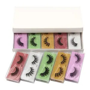 Fake Eyelashes Silk Wispy Natural Real Custom Eye Create Lashes Mink Set Strip Lash Your Wholesale Eyelash Own Brand