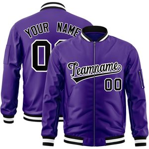 Chaqueta Bomber Personalizada Ligera, Estilo Béisbol, Cortavientos, con Letras, Números y Logotipo Personalizados, Unisex, Deportiva, para Otoño - Product Image 2