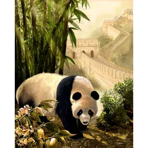 5D Diy elmas boyama Panda tam matkap kare yuvarlak nakış mozaik hayvanlar sanat İşi ev dekor kristal duvar sanatı