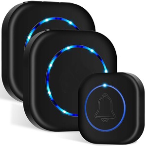 Sonnette de Porte Sans Fil 38 Mélodies 4 Modes 4 Volumes 300M Étanche Pager pour Personnes Âgées à Domicile Alimenté par Batterie Certifié CE - Product Image 1