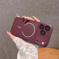 Casing Ponsel Magnetik Ultra Tipis Original untuk iPhone 18Pro 17 Air 16 15 14 13 Pro Max Pelindung Kamera Matte Anti Benturan Hard Cover
