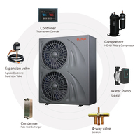 Bomba de Calor Comercial de Fuente de Aire con Inversor DC, Control WIFI, Ahorro de Energía, R290, 25KW, 380V, A++, Gran Venta en Europa, para Exteriores y Hoteles