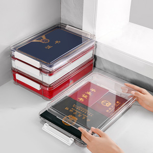 Caja de almacenamiento de escritorio, organizador de documentos A4, bandeja para archivos a prueba de humedad, soporte para folletos de registro doméstico - Product Image 3