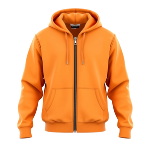 Sudadera con Capucha y Cremallera de Color Sólido para Hombre, Informal, Cómoda, Cálida, Chaqueta de Forro Polar Lisa Teñida para Otoño e Invierno, Personalizable - Product Image 1