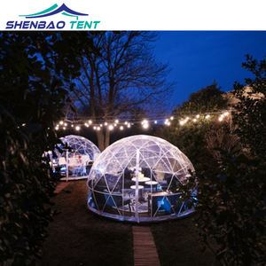 Lussuosa Tenda a Cupola <span class=keywords><strong>Igloo</strong></span> <span class=keywords><strong>da</strong></span> <span class=keywords><strong>Giardino</strong></span> Isolata 6m con Vetro Trasparente per Fiere Commerciali e Uso Domestico - Product Image 1