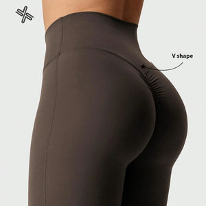 MIQI نايلون شكل V طماق اليوغا اللياقة البدنية السيطرة على البطن Activewear اندلعت بعقب رفع سكرش السراويل اليوغا - Product Image 2