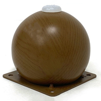 Ventes directes d'usine coins de canapé en grain de bois en métal personnalisé multi-taille boule ronde pieds de meubles forme de boule en métal pour jambe de canapé