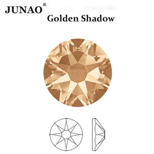 JUNAO Ss6 Ss8 Ss12 Ss16 Ss30 Flatback Stones Non Hot Fix Nail Glass Rhinestone Light Pink 16 Cut Facets Rhinestones - Product Image 6