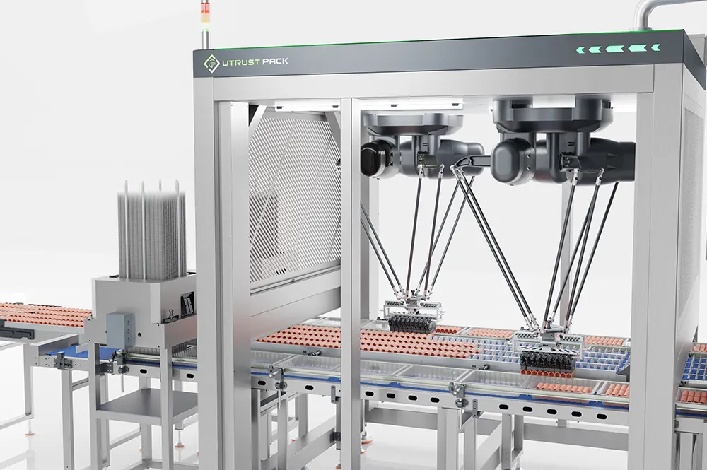 グリッパービーフロールソーセージ高速デルタロボットアームを備えたインテリジェント産業用ロボット