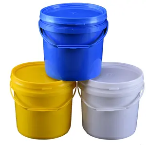 Custom 2L 20L 25L 5 Gallon Food Grade Safe Paint Popcorn White Plastic Buckets With Lids Handle