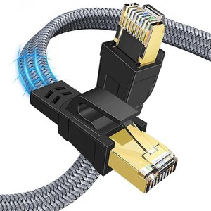 สายแลน Cat8 แบบแบนความเร็วสูง 40Gbps SFTP ป้องกันสัญญาณรบกวน สายแพทช์อีเธอร์เน็ต ขายส่ง - Product Image 4