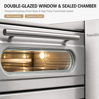 Four à sole de boulangerie à gaz commercial avec plateaux de cuisson pour pain, gâteaux et pâtisseries – Four à couches pour cuisine moderne