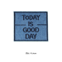 Patch en jean auto-adhésif populaire, brodé, thermocollant pour vêtements et casquettes